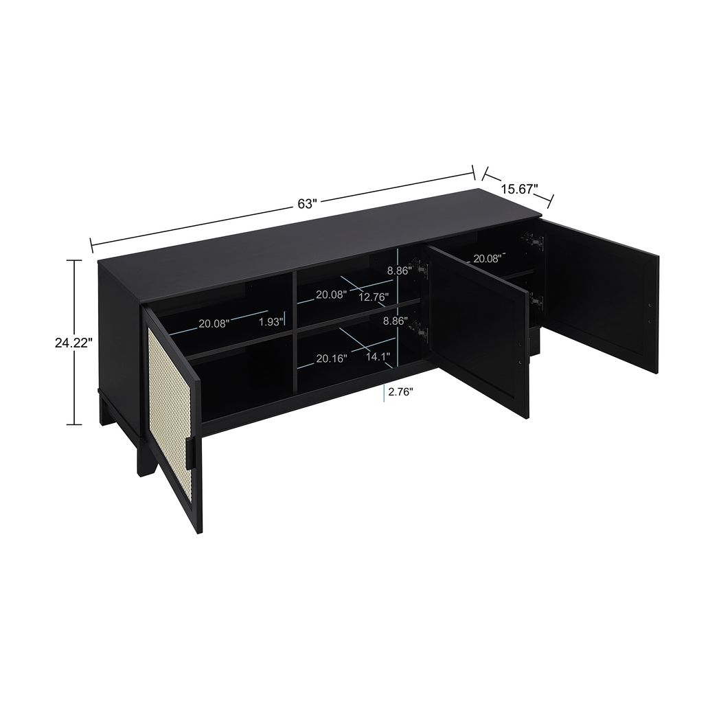 Gansons Black 63 in. Console - Thumbnail - Image 10