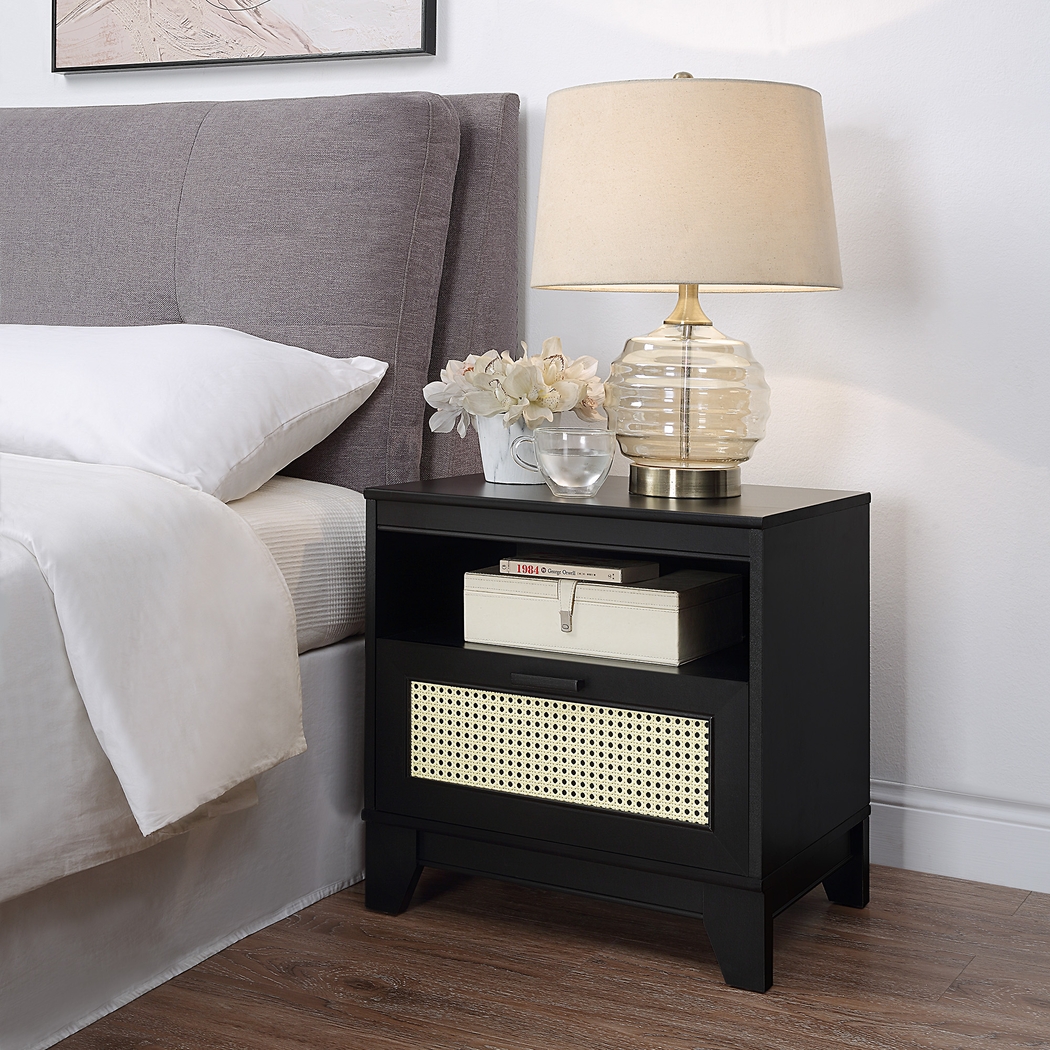 Gansons Black Nightstand - Thumbnail - Image 2