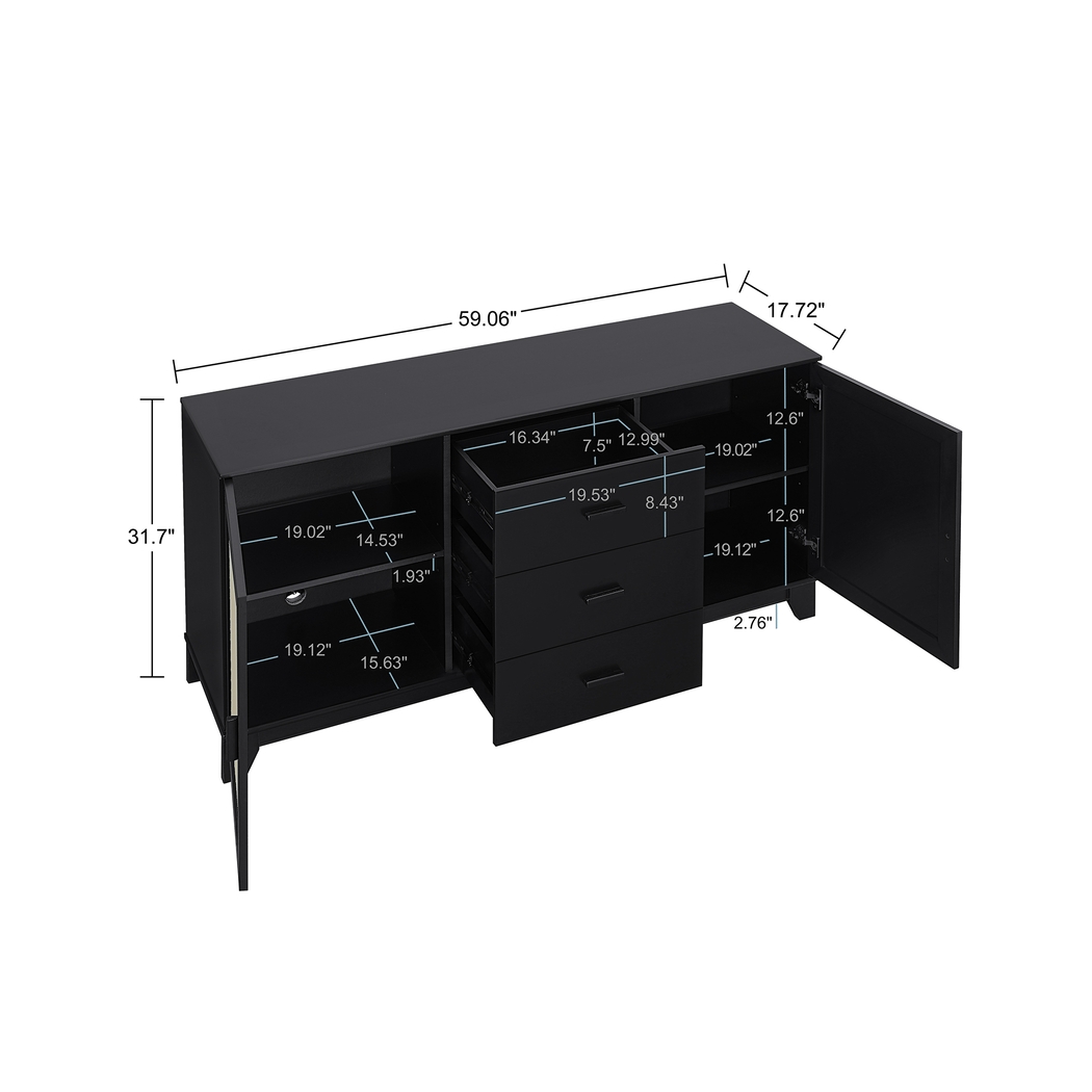 Gansons Black Sideboard - Thumbnail - Image 10