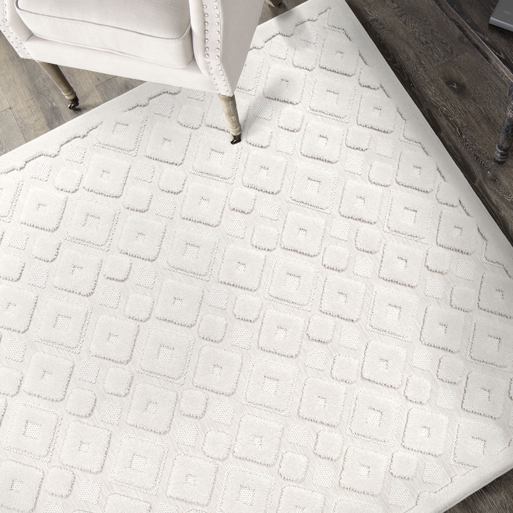 Gapland White 5'3 x 7'6 Rug - Thumbnail - Image 2