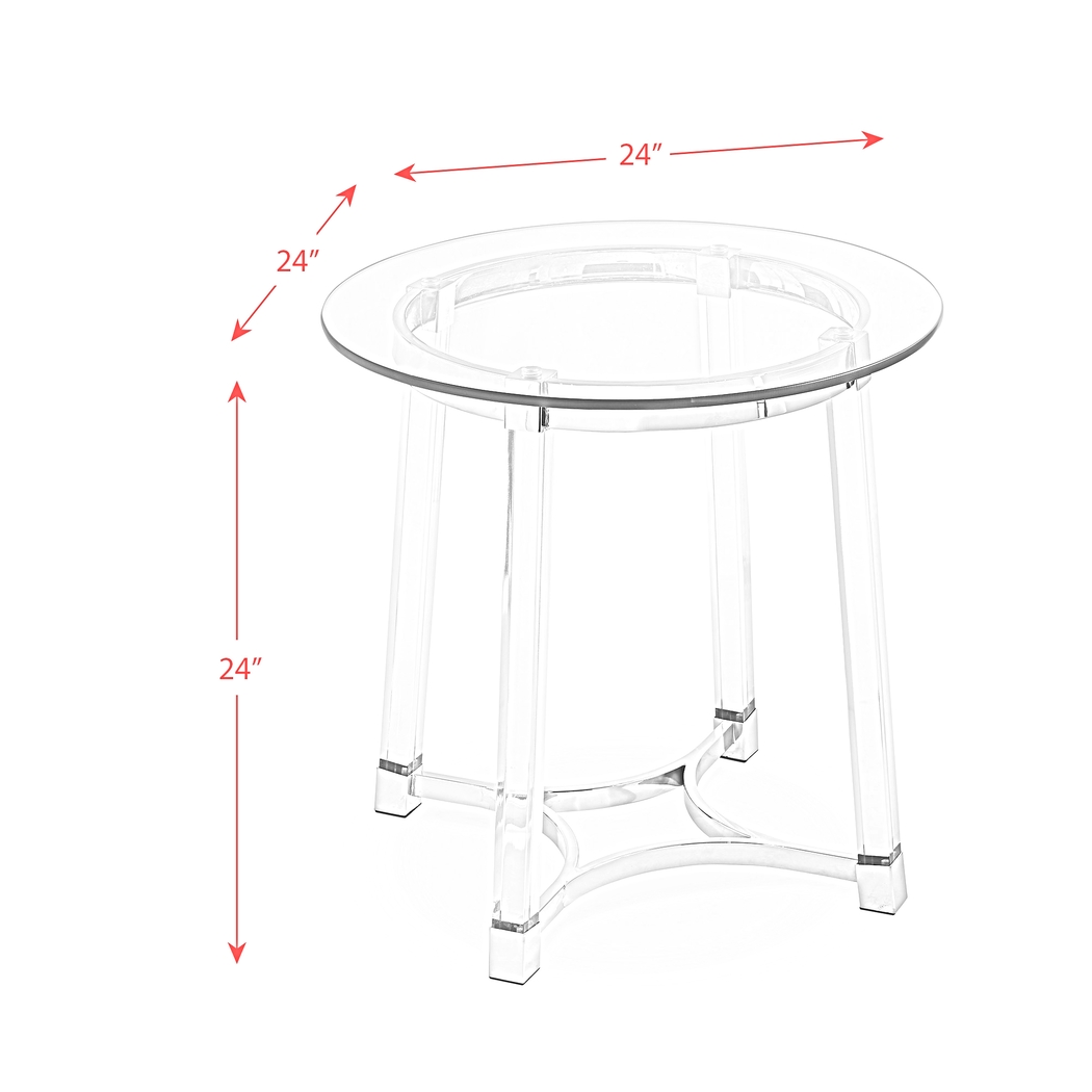 Gararai Clear End Table - Thumbnail - Image 3
