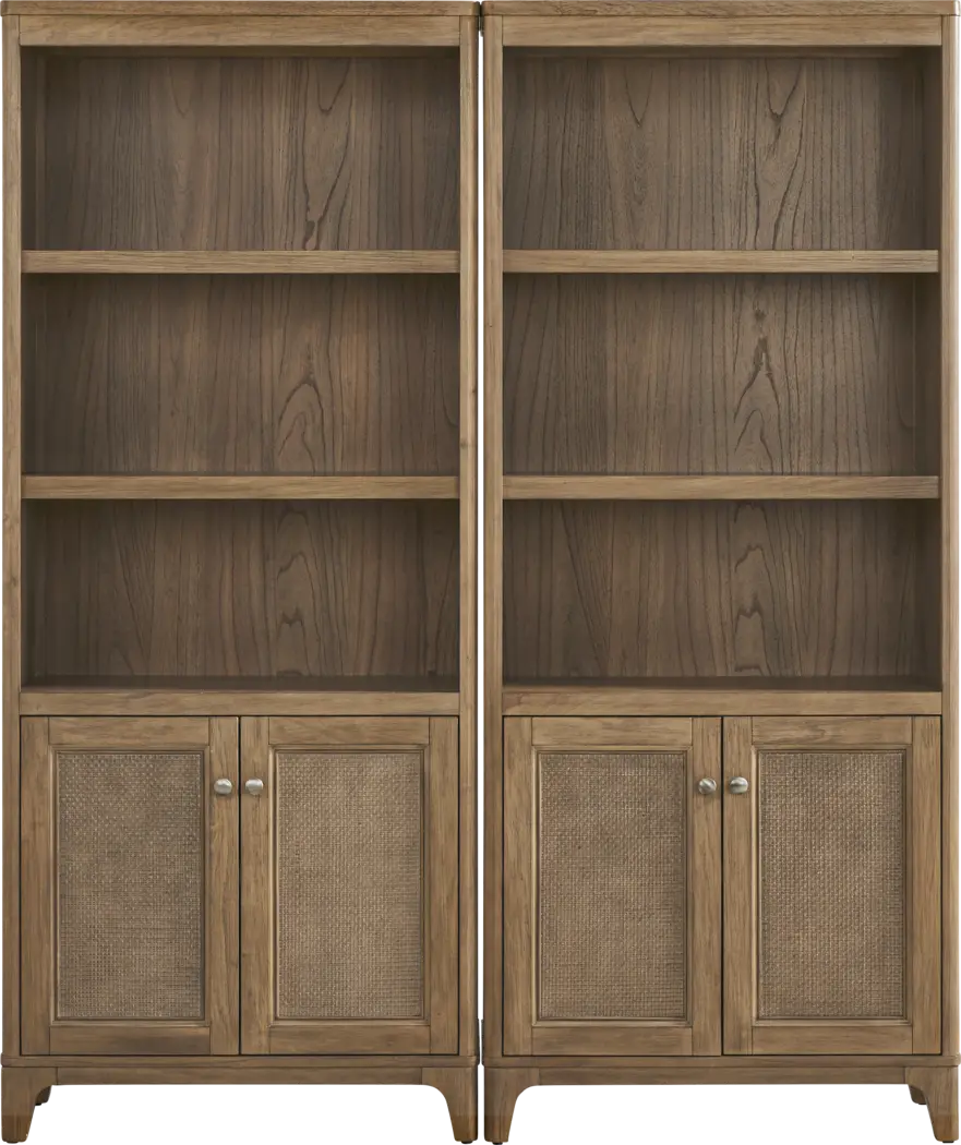Garden Grove Brown 2 Pc Bookcase Piers - Thumbnail - Image 1