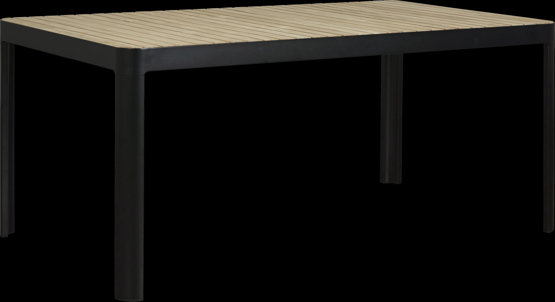 Garden View Black Rectangle Outdoor Dining Table - Thumbnail - Image 1