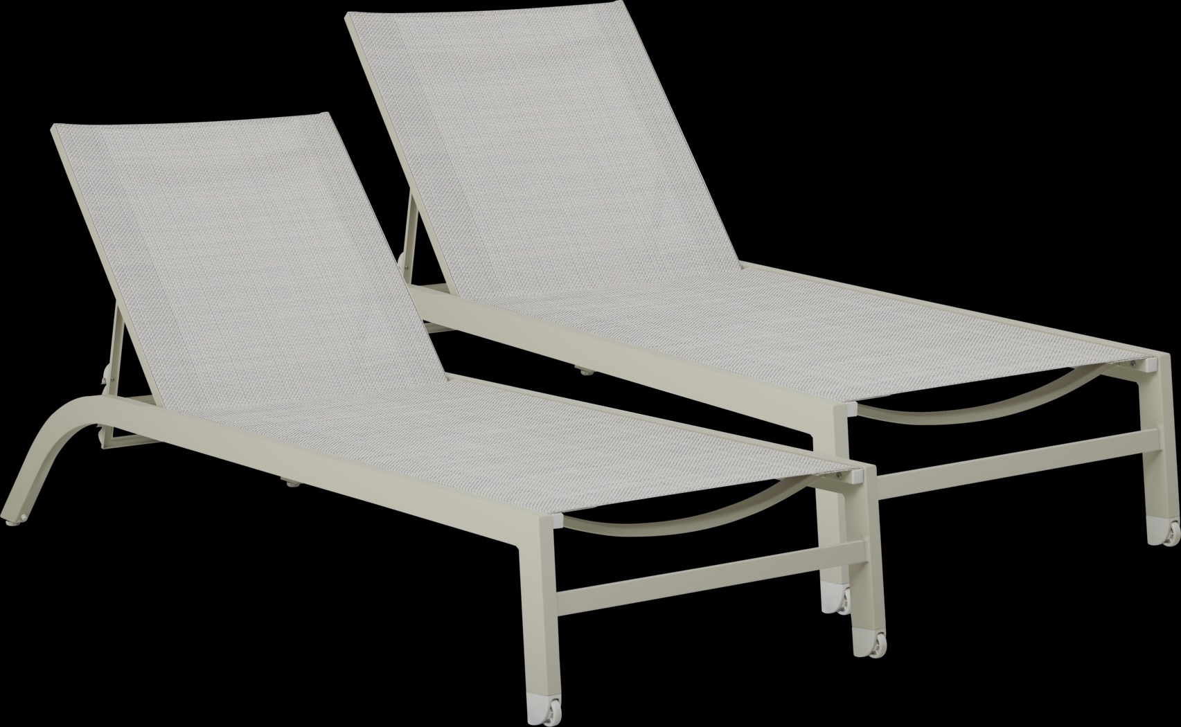 Garden View Sand Outdoor Chaise, Set of 2 - Thumbnail - Image 1