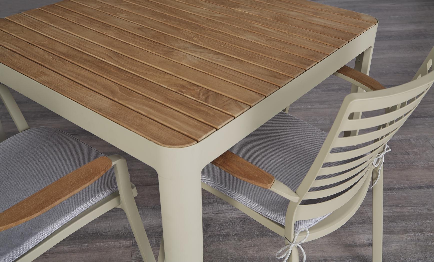 Garden View Sand 7 Pc Rectangle Outdoor Dining Set - Thumbnail - Image 8