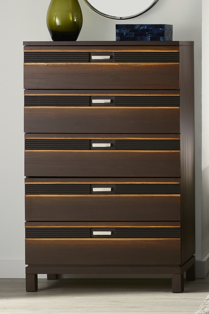 Gardenia Brown 5 Pc King Bedroom - Thumbnail - Image 6