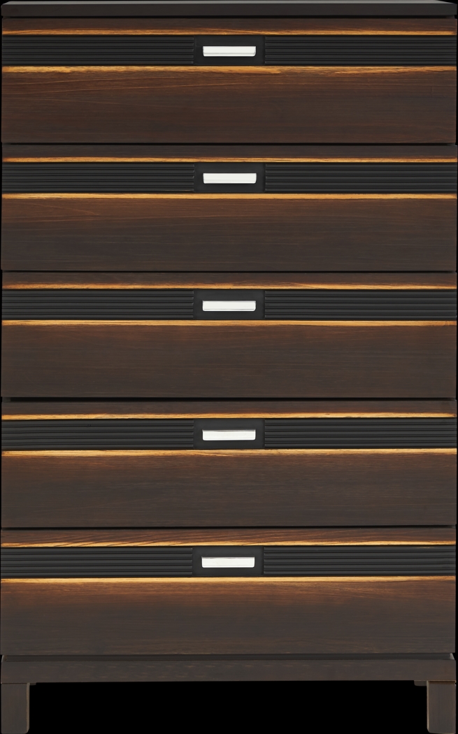 Gardenia Brown 5 Pc King Bedroom - Thumbnail - Image 5