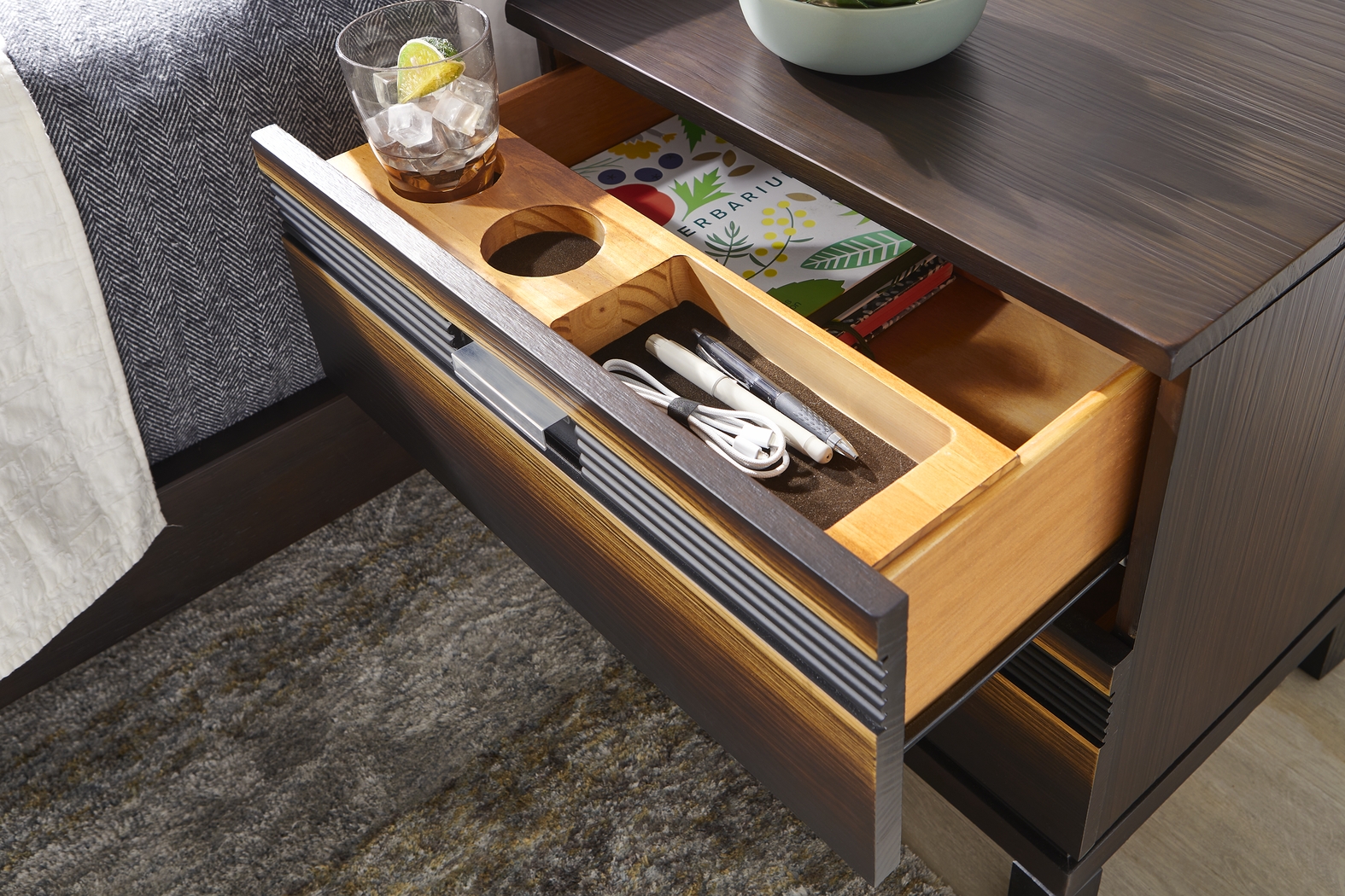 Gardenia Brown Nightstand - Thumbnail - Image 3