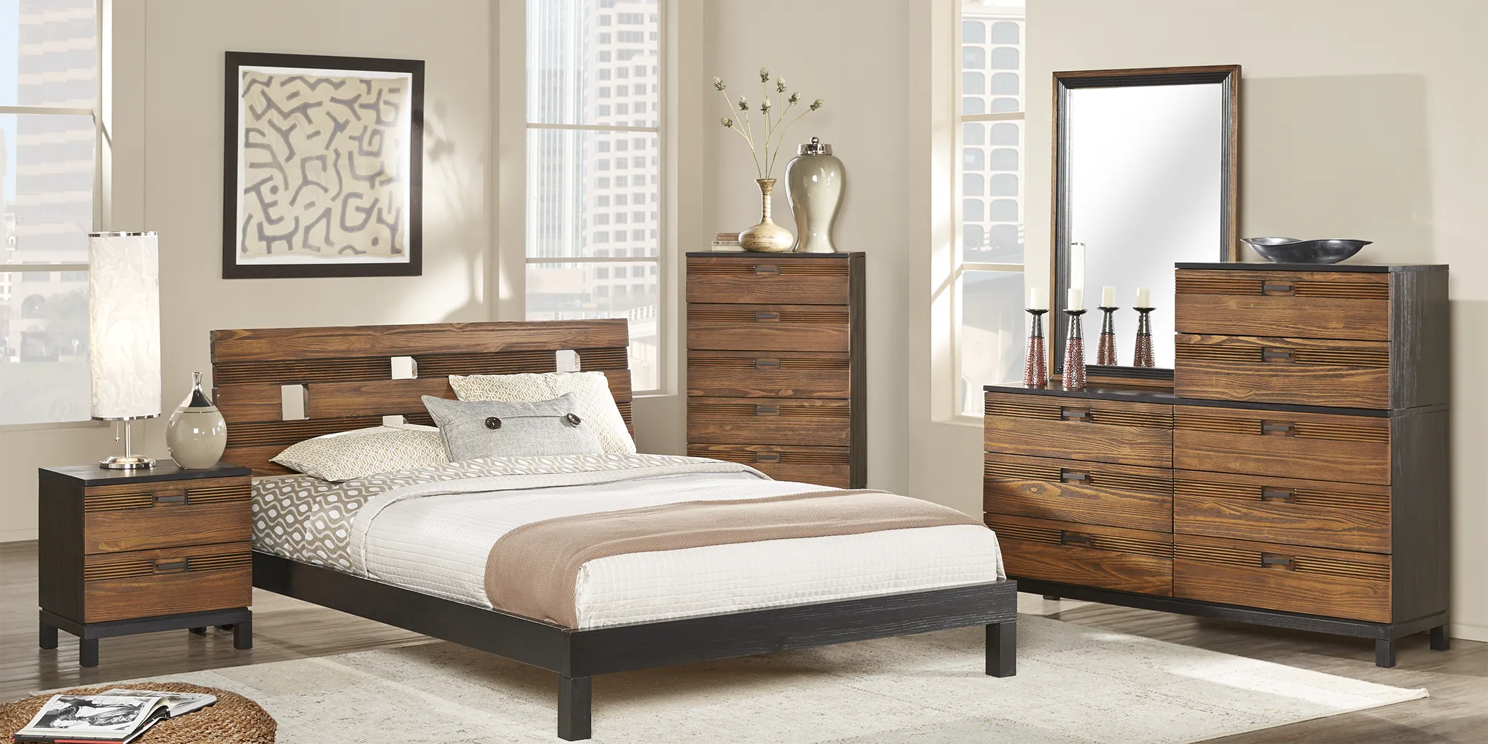 Gardenia Honey 8 Pc King Platform Bedroom - Thumbnail - Image 2