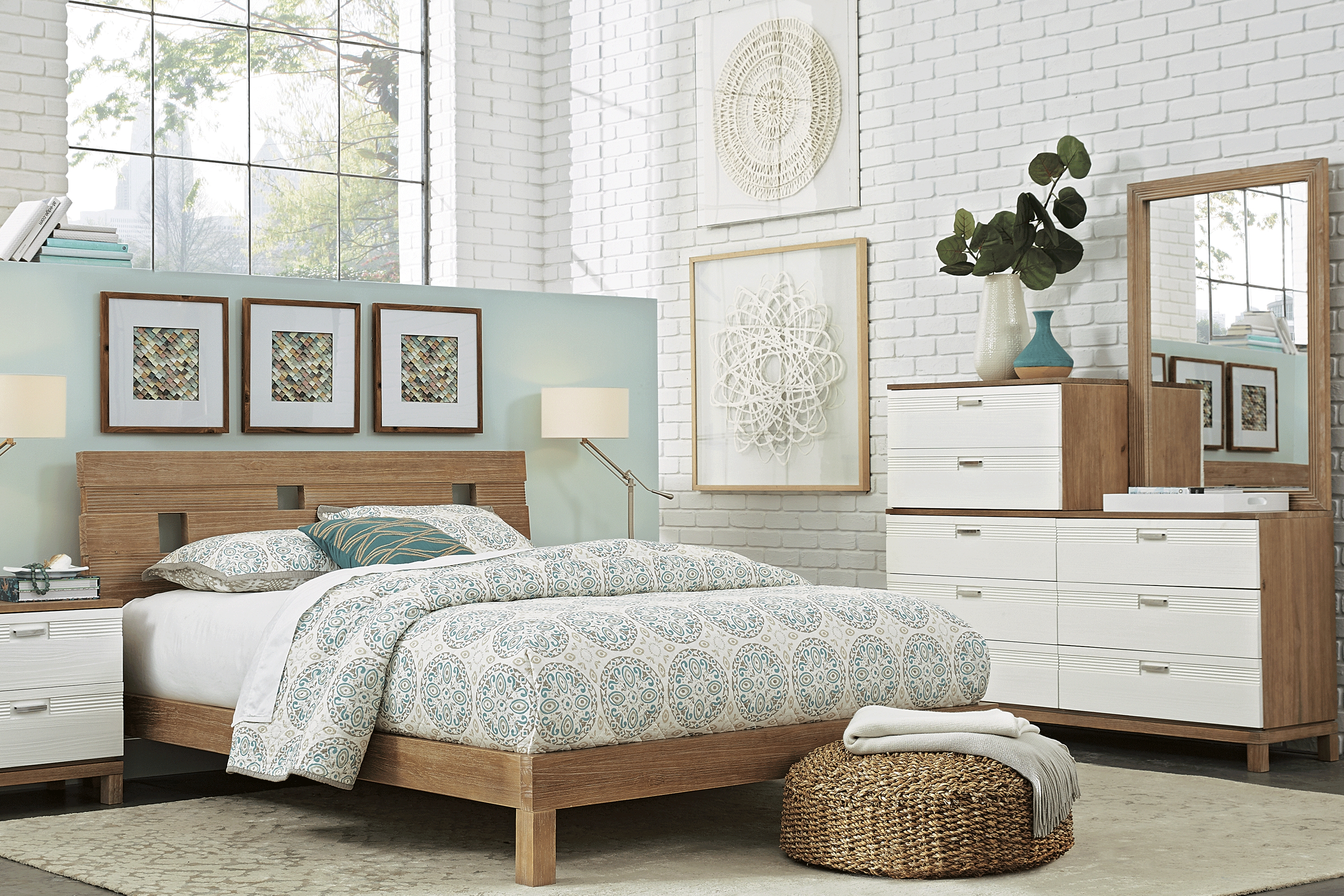 Gardenia Pecan 8 Pc King Platform Bedroom - Thumbnail - Image 1