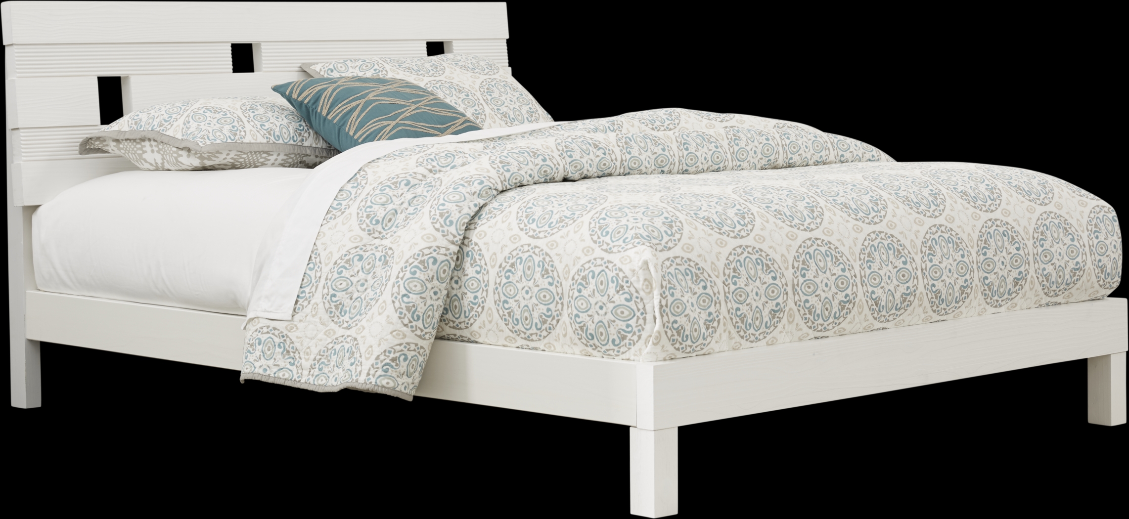 Gardenia White 7 Pc King Platform Bedroom - Thumbnail - Image 2