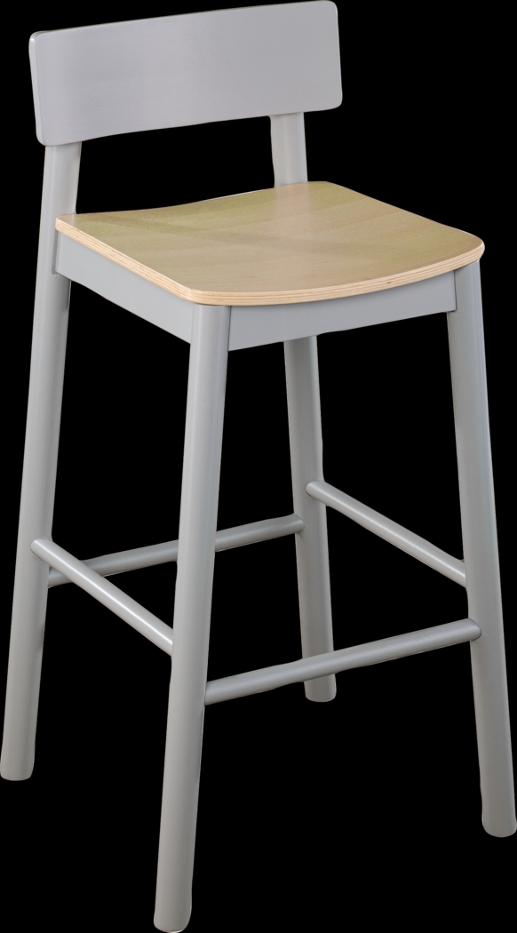 Garig Gray Barstool, Set of 2 - Thumbnail - Image 4