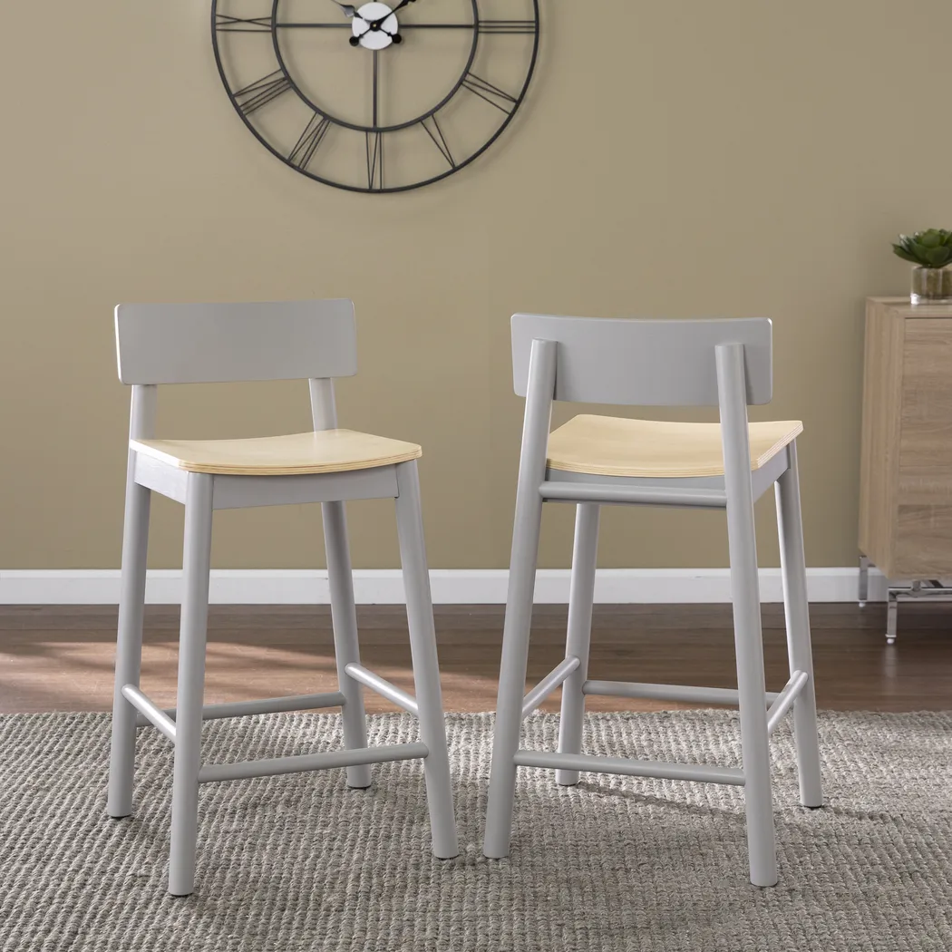 Garig Gray Counter Height Stool, Set of 2 - Image 5