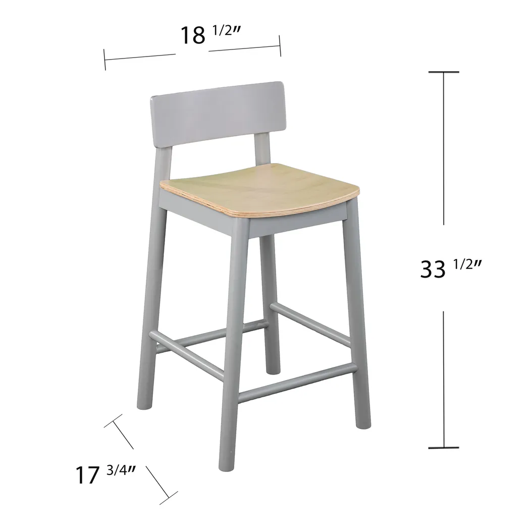 Garig Gray Counter Height Stool, Set of 2 - Image 6