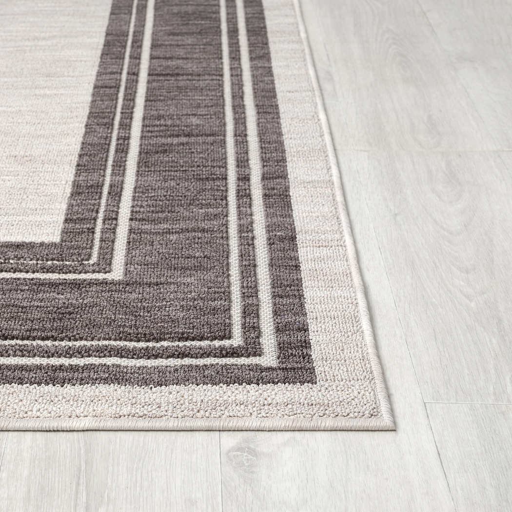 Garlaba Ivory 5' x 7' Indoor/Outdoor Rug - Thumbnail - Image 4