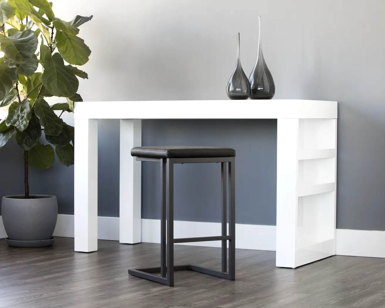 Garnett Black Counter Height Stool, Set of 2 - Thumbnail - Image 3