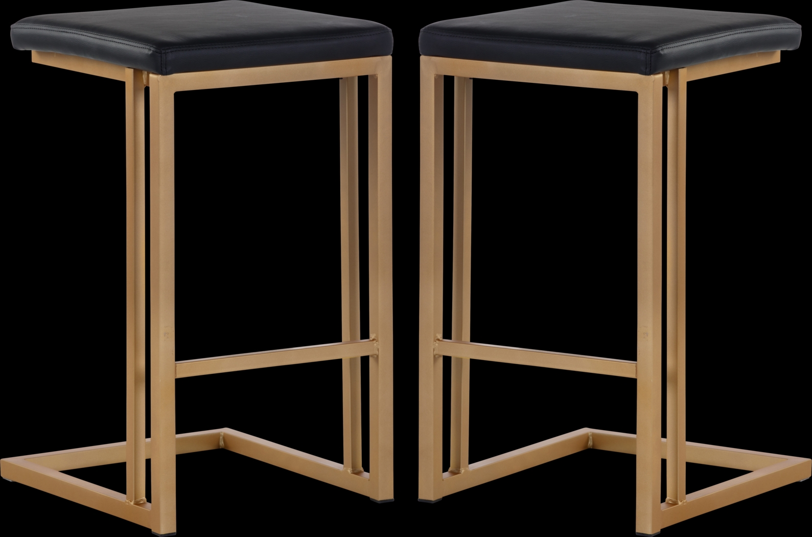 Garnett Gold Counter Height Stool, Set of 2 - Thumbnail - Image 1