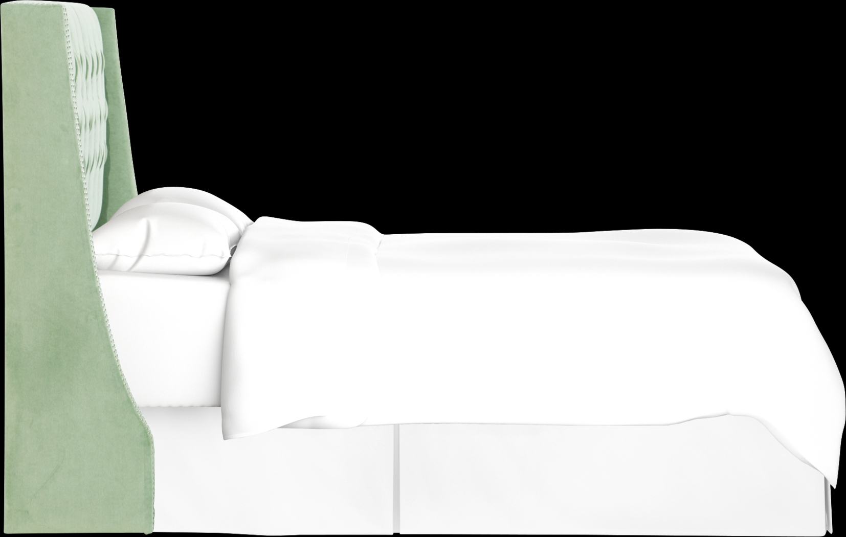 Garonne Green King Upholstered Headboard - Thumbnail - Image 3