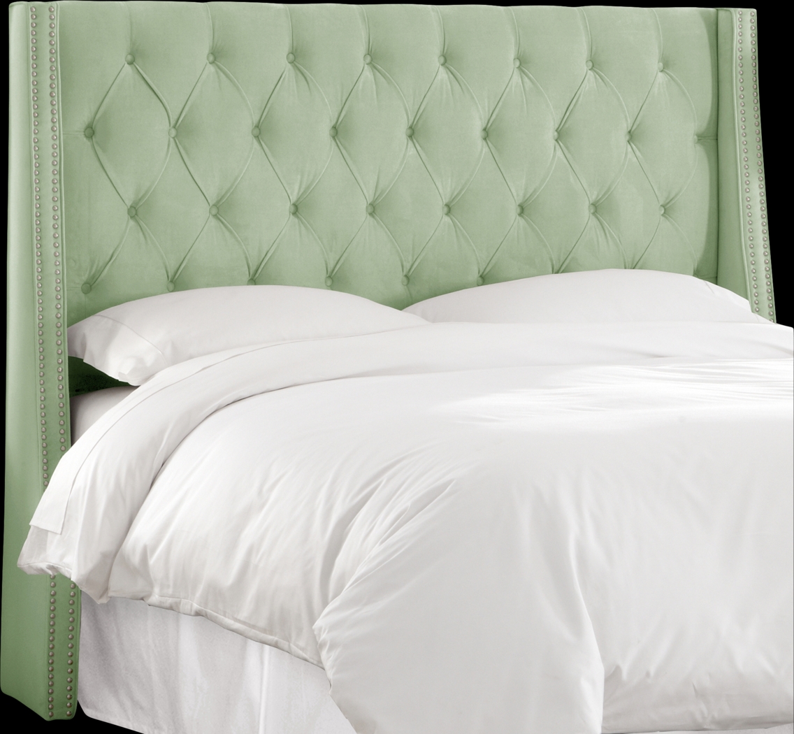 Garonne Green King Upholstered Headboard - Thumbnail - Image 1