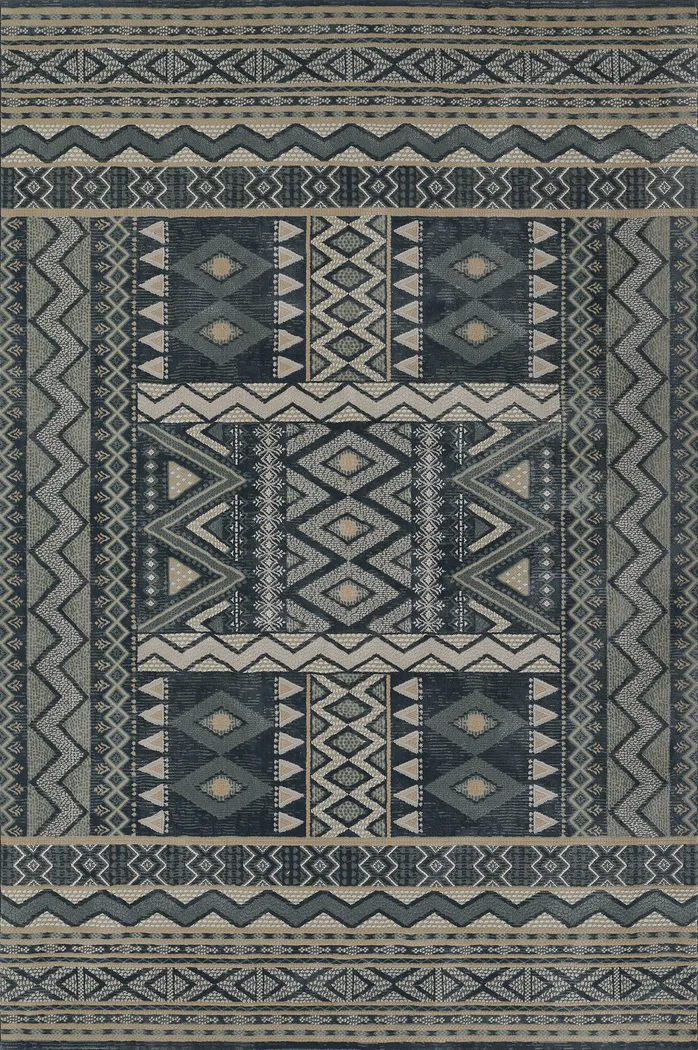 Garreth Navy 3'10 x 5'7 Rug - Thumbnail - Image 1