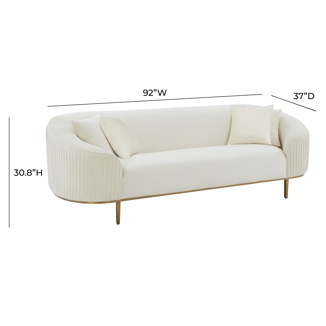 Garretsee Cream Sofa - Thumbnail - Image 6