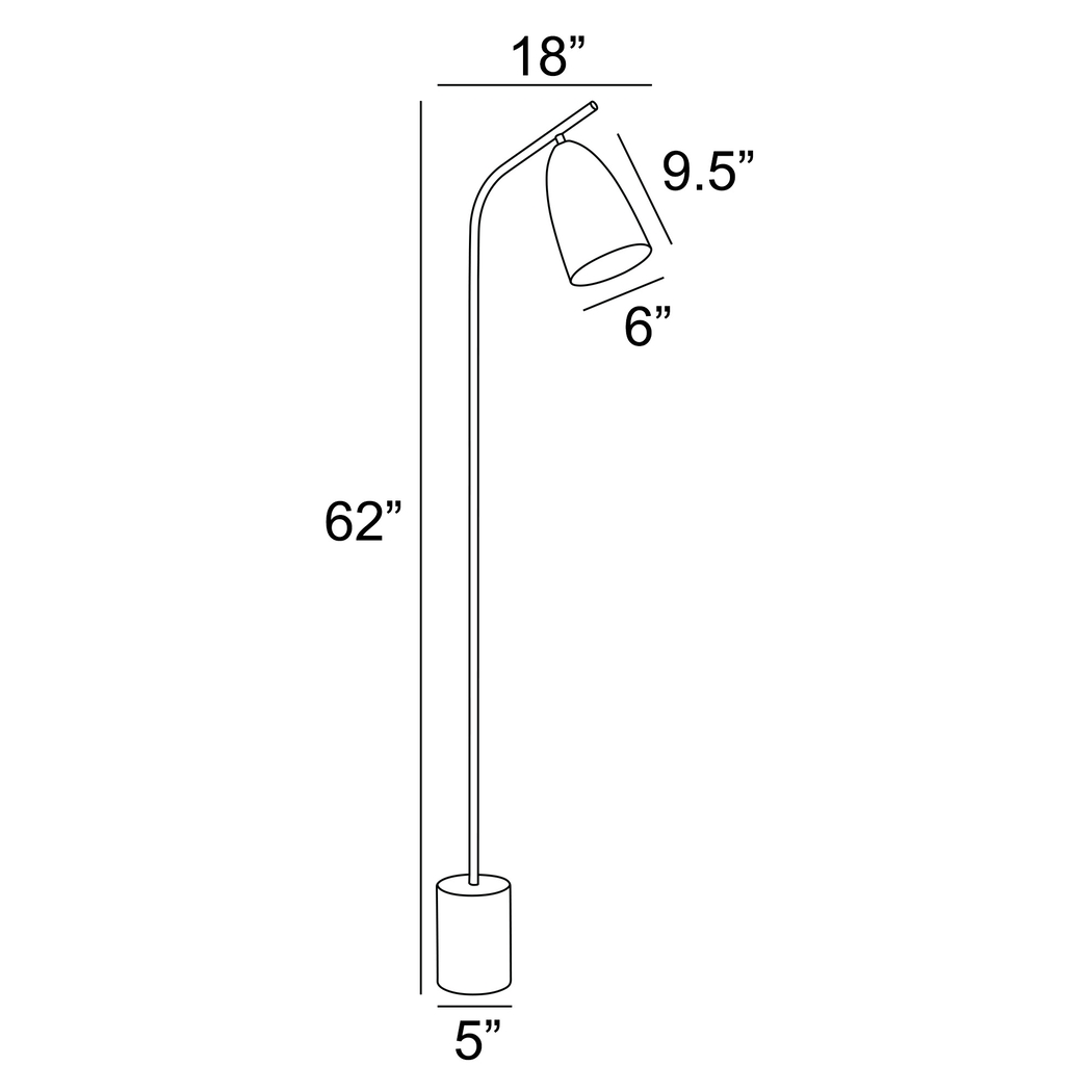 Garrick Land Black Floor Lamp - Thumbnail - Image 4