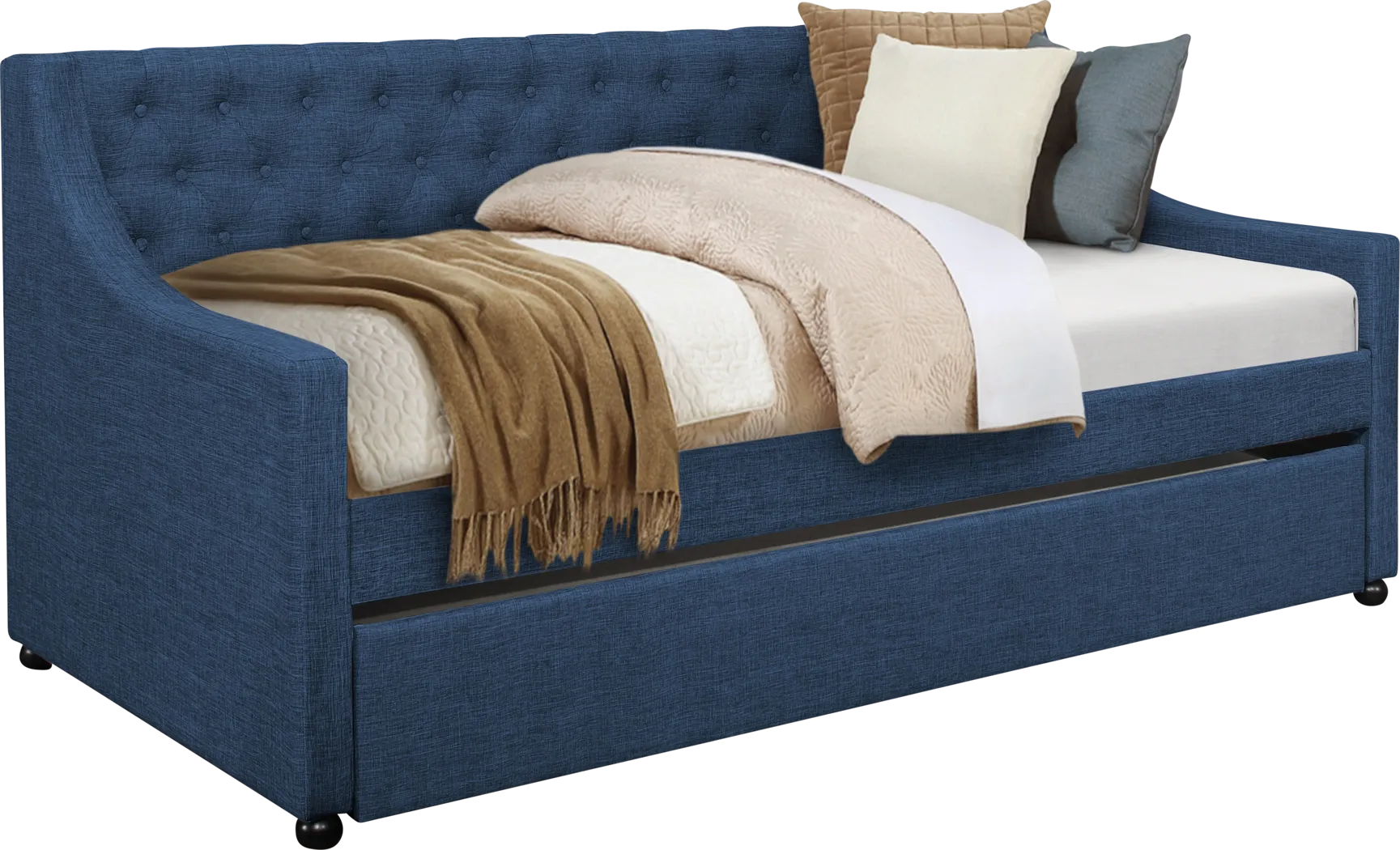 Gartley Blue Daybed with Trundle - Thumbnail - Image 2