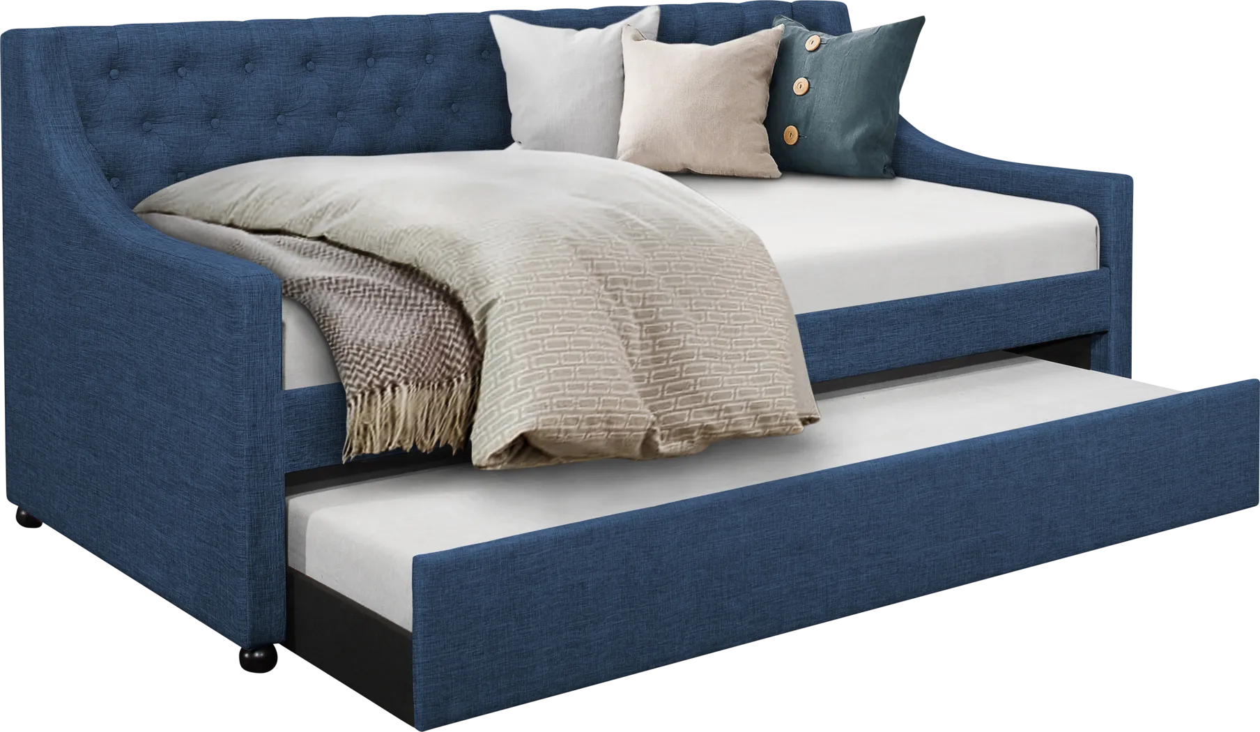 Gartley Blue Daybed with Trundle - Thumbnail - Image 3
