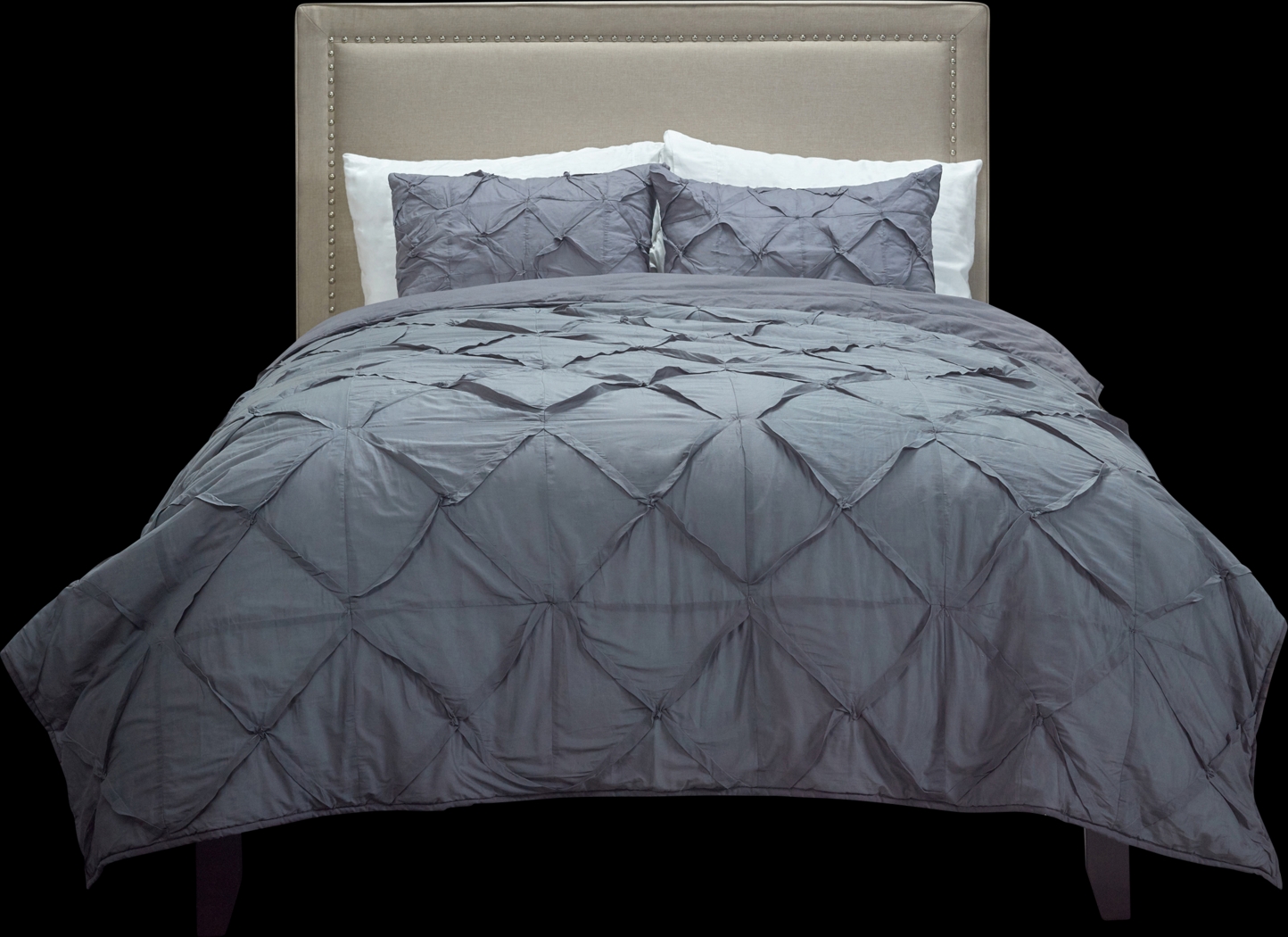 Gaspare Dark Gray King Quilt - Thumbnail - Image 2