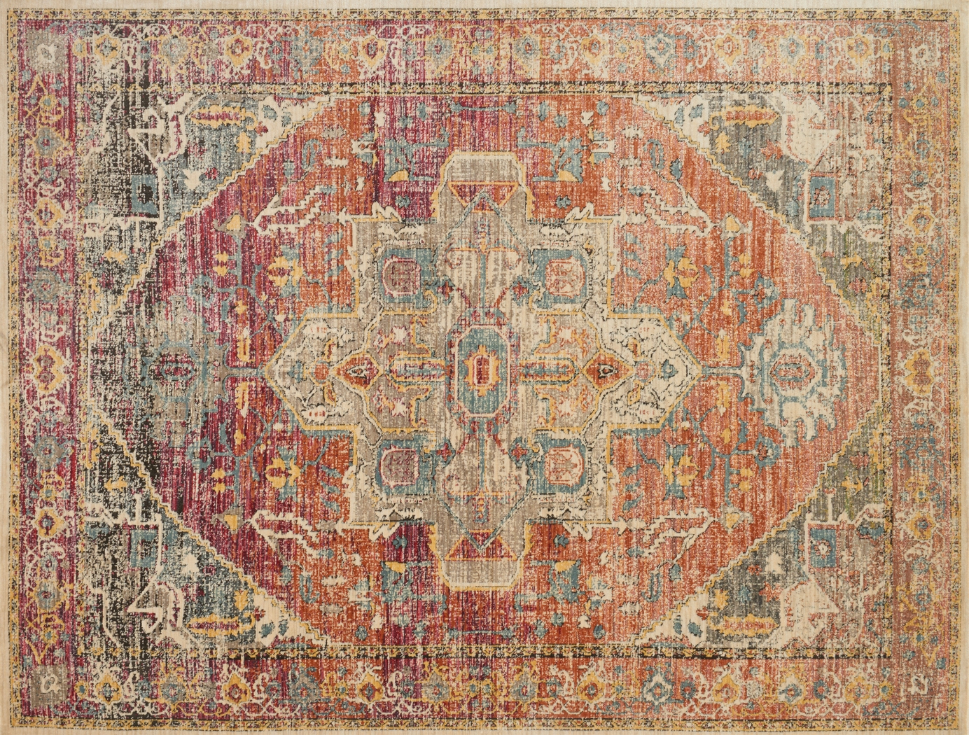 Gaston Red 6'7 x 9'4 Rug - Thumbnail - Image 1