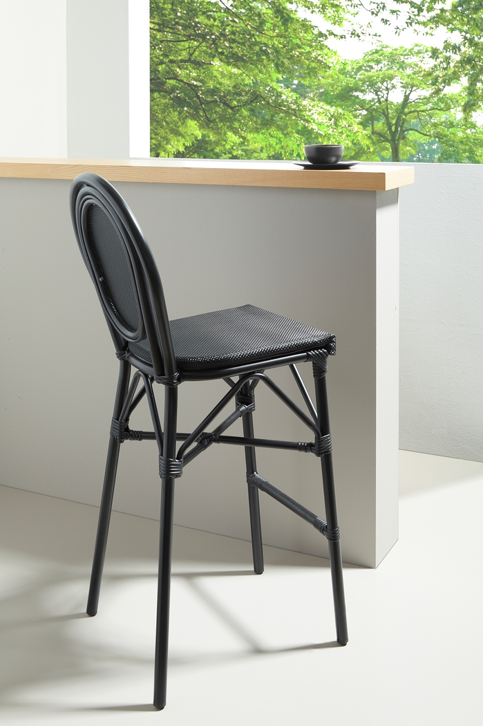 Gately Black Barstool - Thumbnail - Image 2