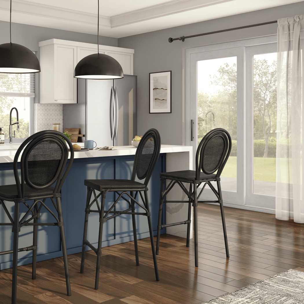 Gately Black Barstool - Thumbnail - Image 3