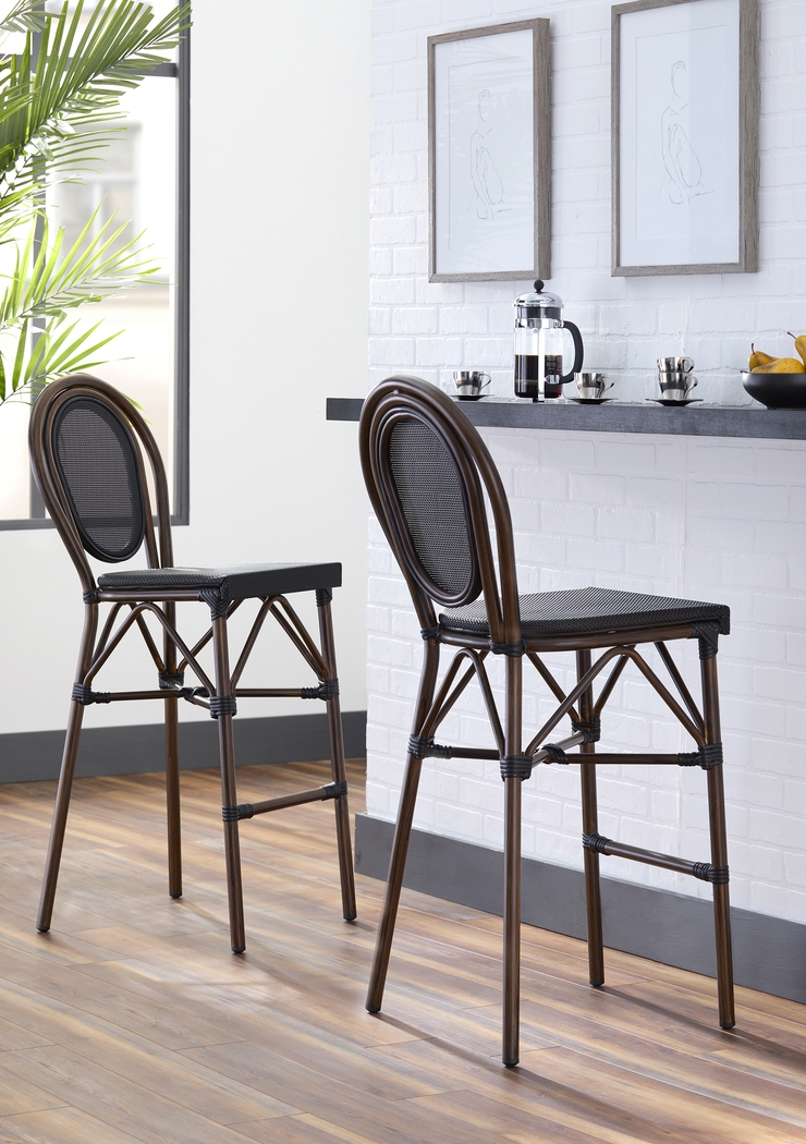 Gately Dark Brown Barstool - Thumbnail - Image 2