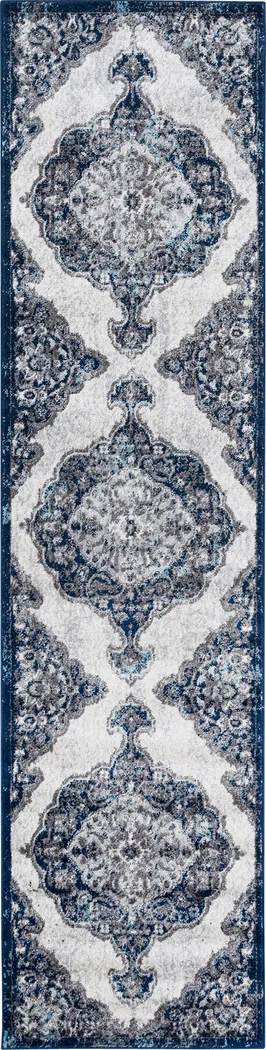 Gauco Navy 2' x 6' Rug - Thumbnail - Image 1