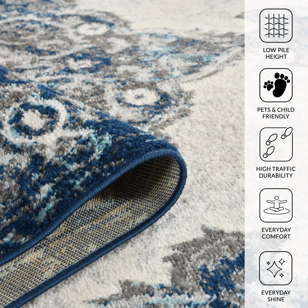 Gauco Navy 8'9 x 11'9 Rug - Thumbnail - Image 3
