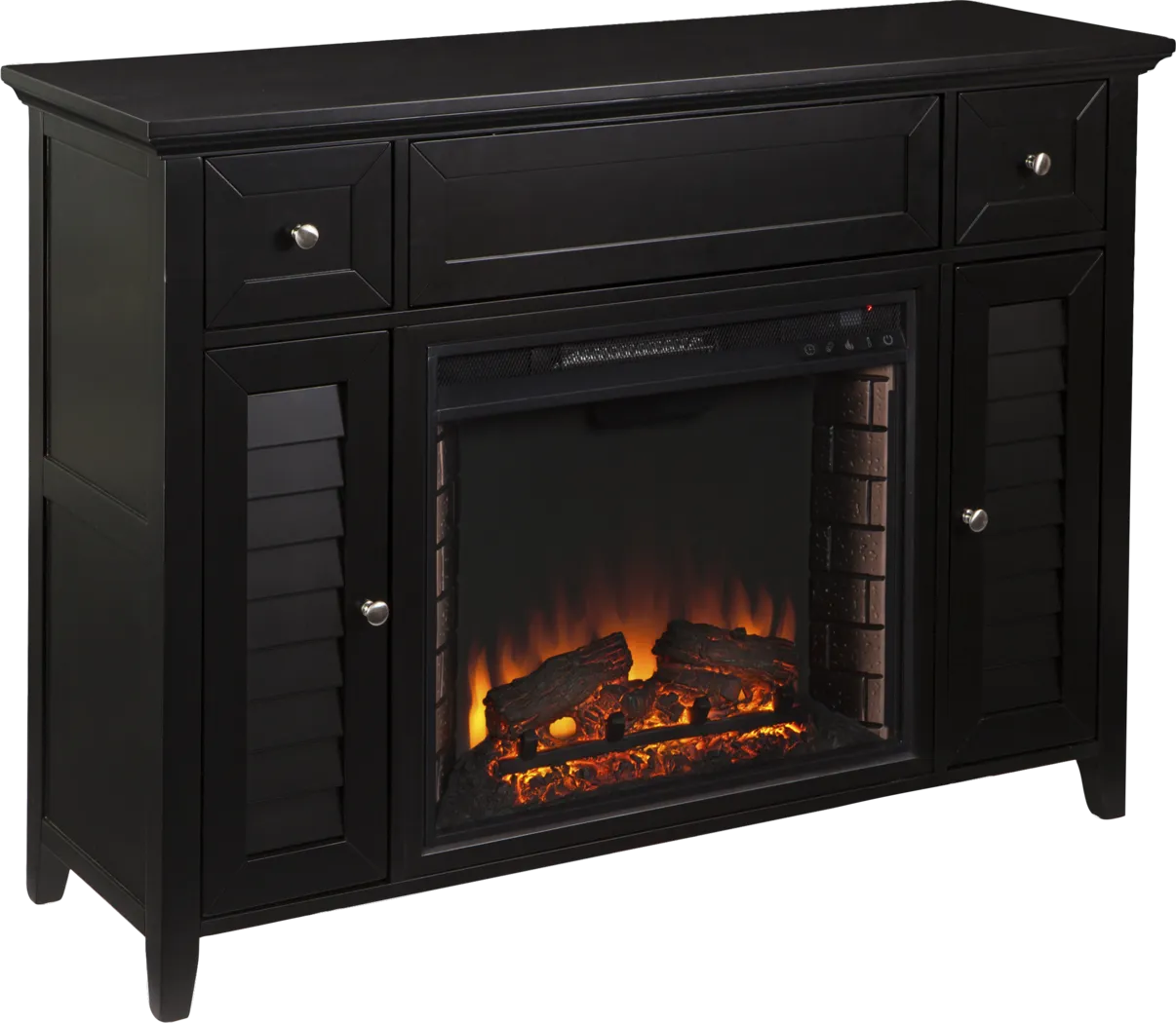 Gavenwood Black 48 in. Console with Electric Fireplace - Thumbnail - Image 3