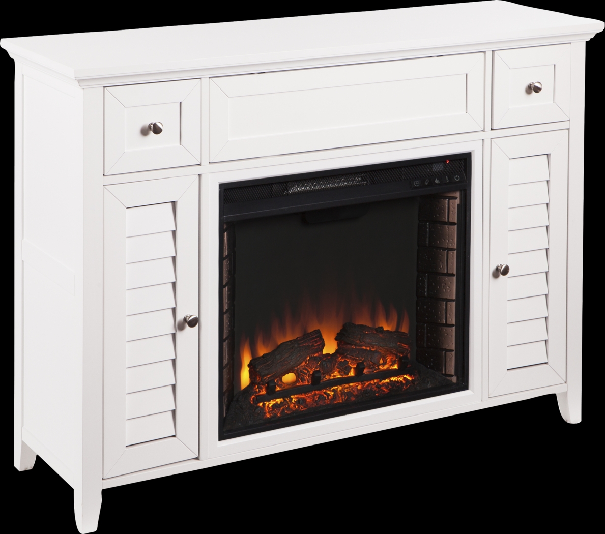 Gavenwood White 48 in. Console with Electric Fireplace - Thumbnail - Image 3