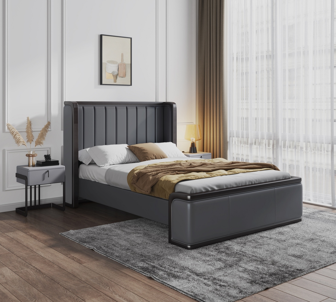 Gazenia Gray Queen Bed - Thumbnail - Image 2
