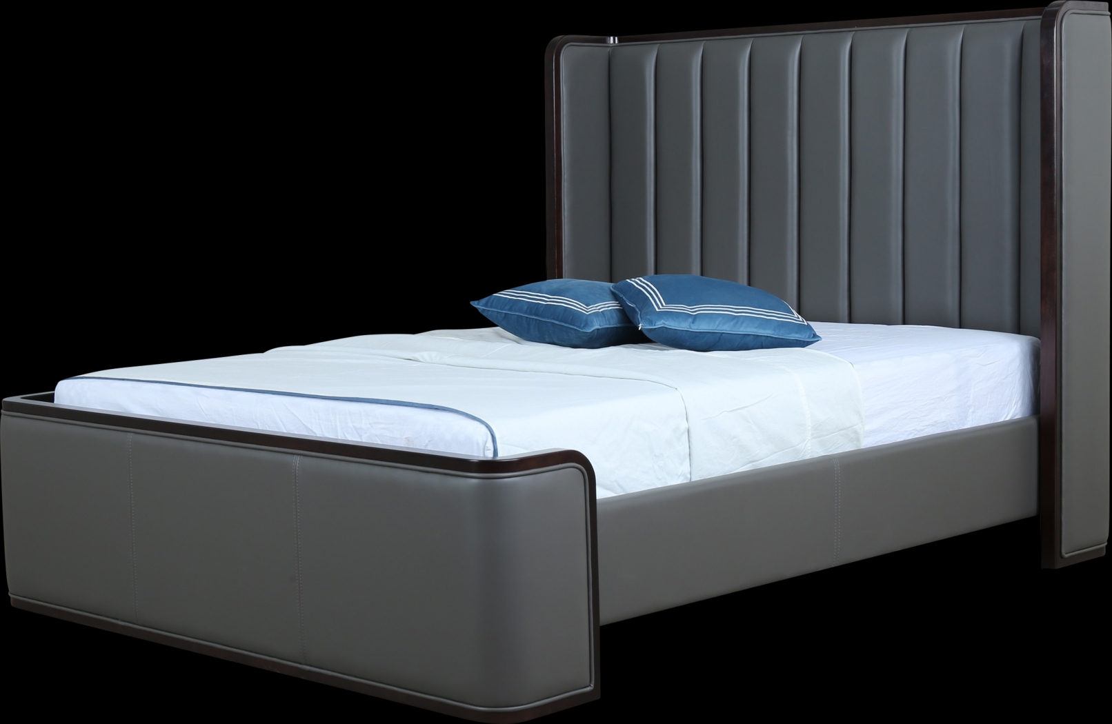 Gazenia Gray Queen Bed - Thumbnail - Image 1