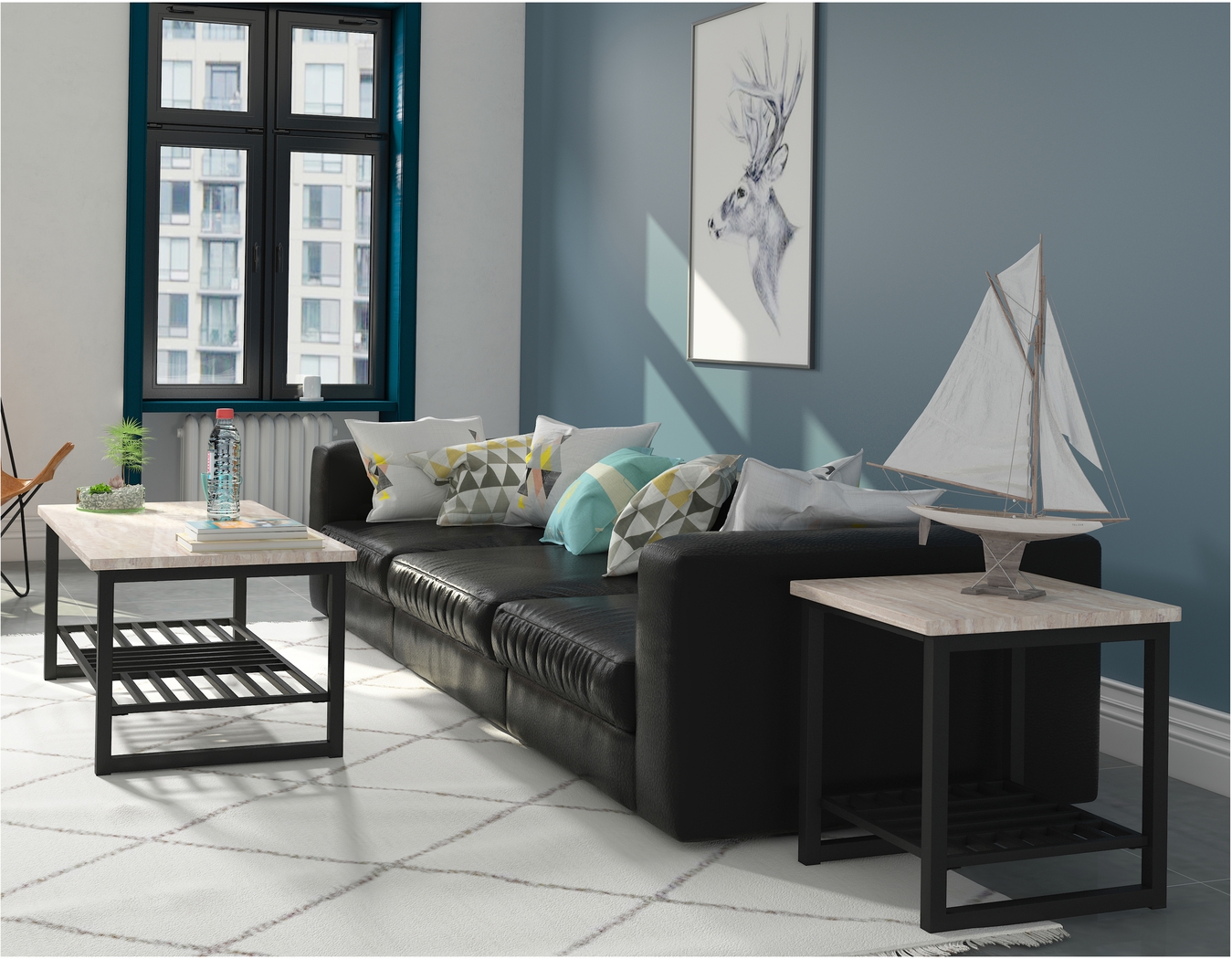 Geartner White Cocktail Table - Thumbnail - Image 8