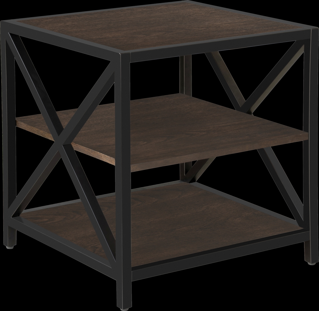 Gebron Dark Brown End Table - Thumbnail - Image 1