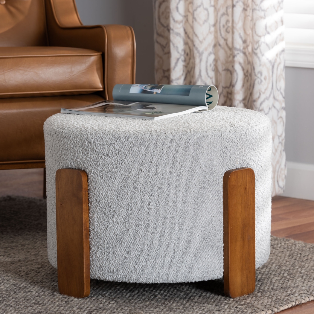 Geddings Gray Ottoman - Thumbnail - Image 2