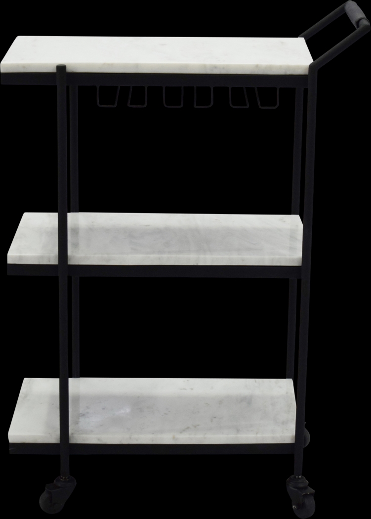 Geensbank White Bar Cart - Thumbnail - Image 2