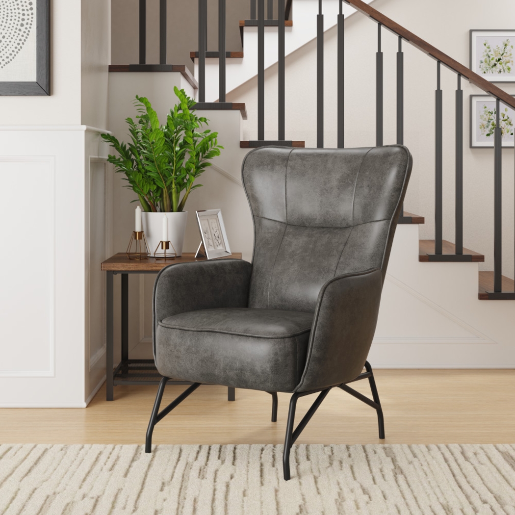Geitz Charcoal Accent Chair - Thumbnail - Image 4