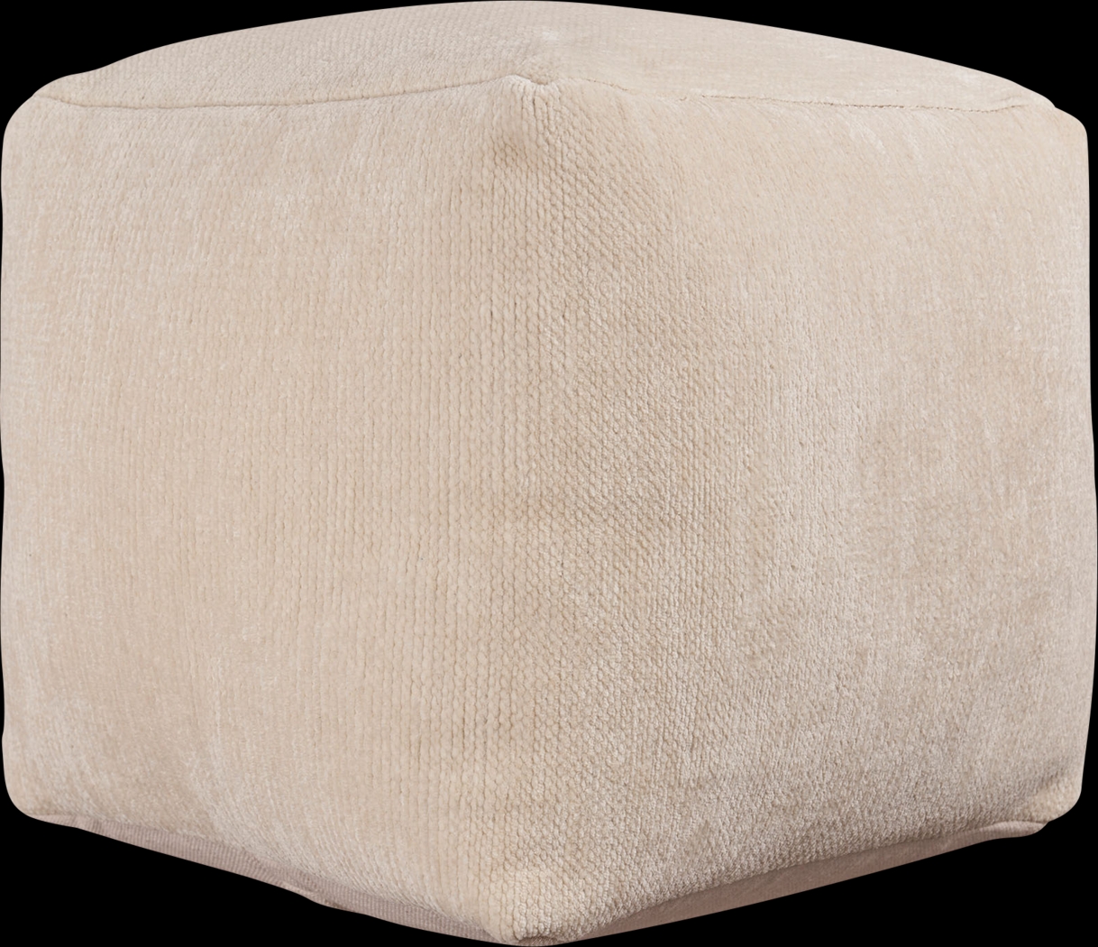 Gekia Ivory Pouf - Thumbnail - Image 1