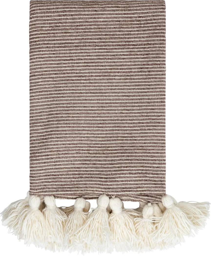 Gelila Brown Throw Blanket - Thumbnail - Image 1