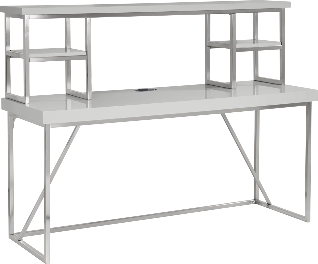 Geller Gray 2 Pc Credenza and Hutch - Thumbnail - Image 3