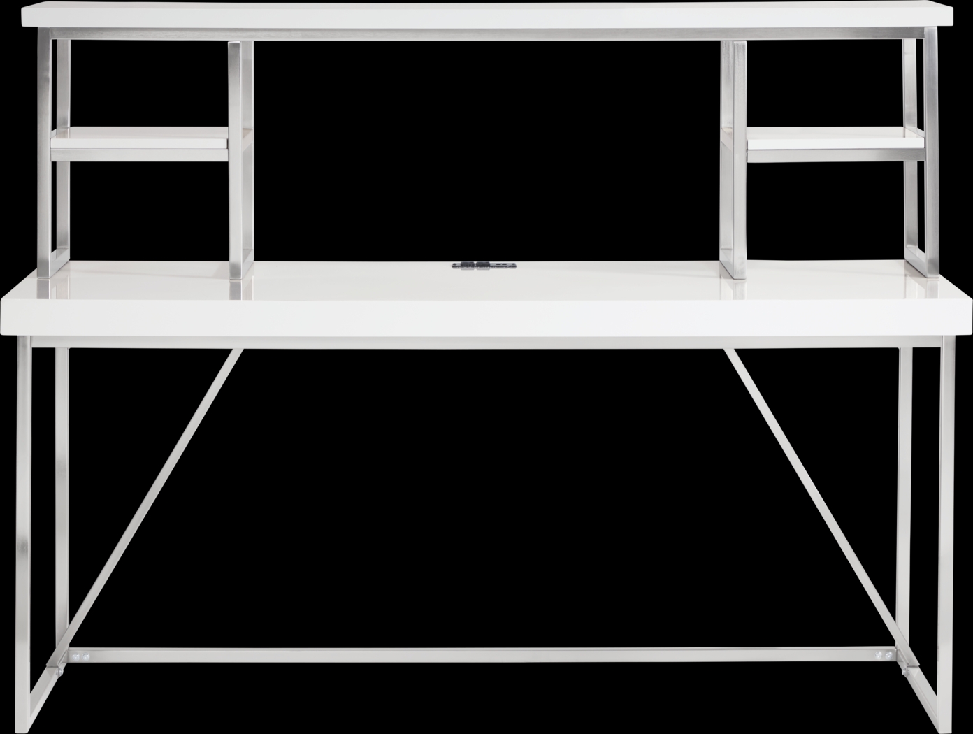 Geller White 2 Pc Credenza and Hutch - Thumbnail - Image 1