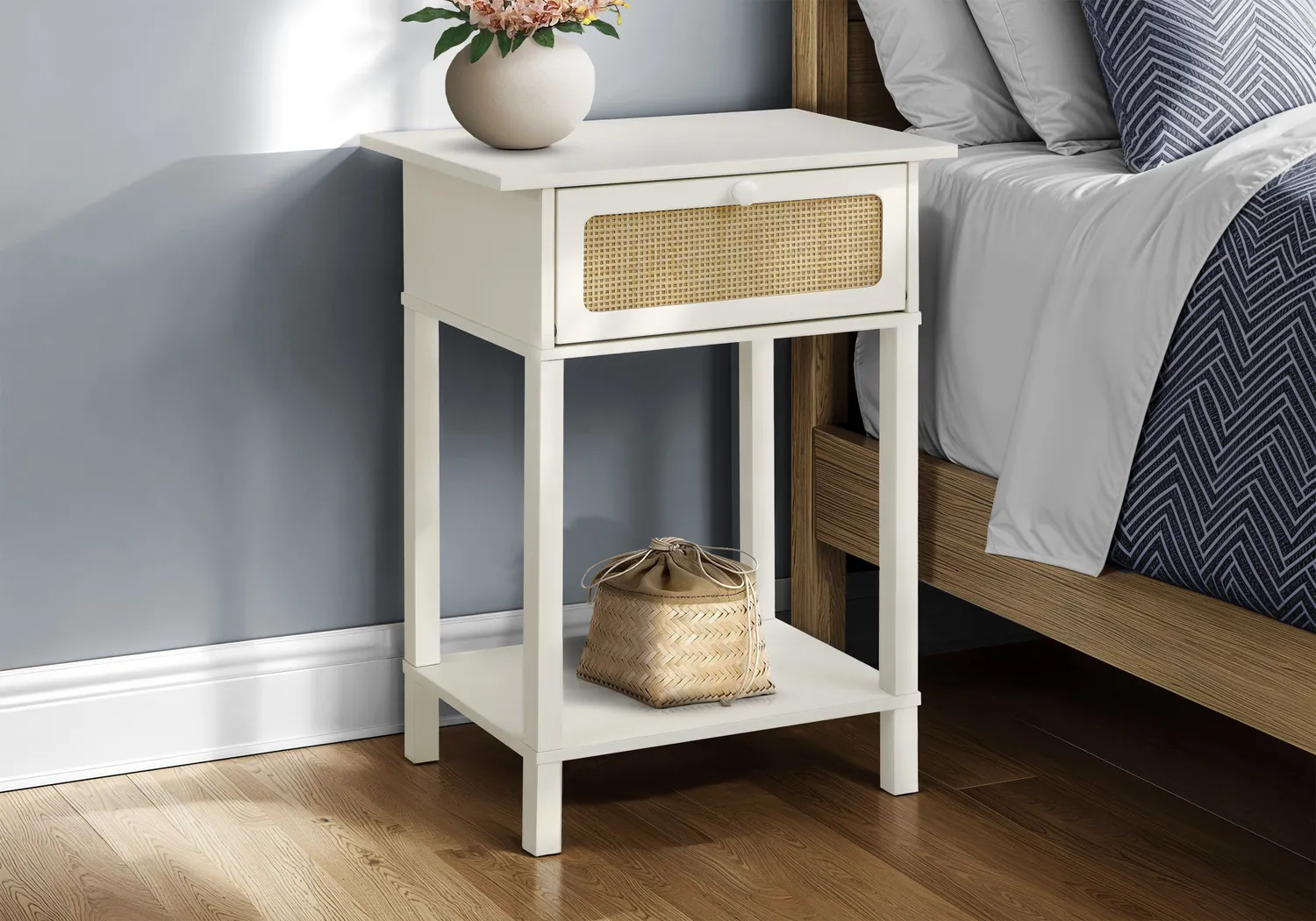 Gembat White Nightstand - Thumbnail - Image 3