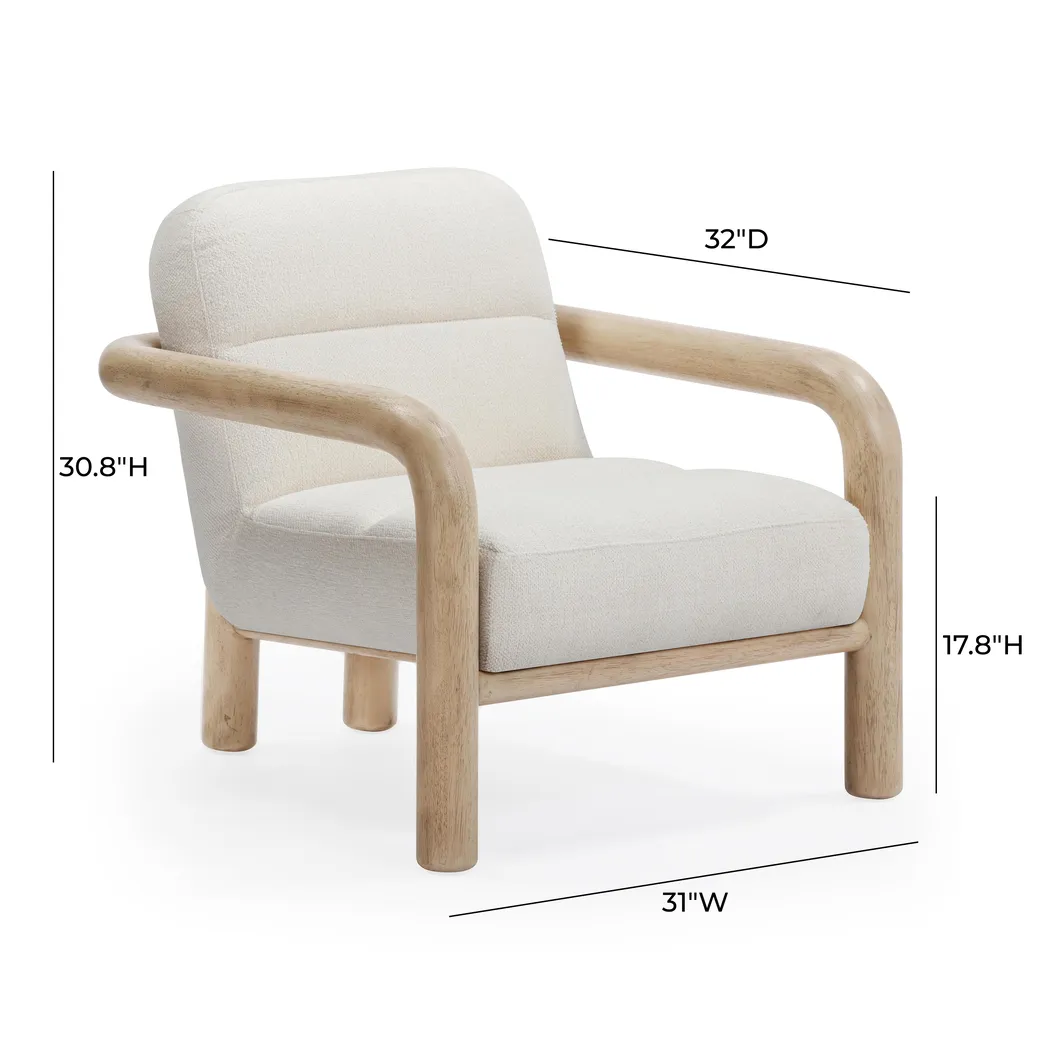 Gemedia II Cream Accent Chair - Thumbnail - Image 7
